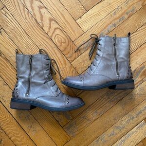 Lucky Brand Leather Nolan Studded Combat Boots